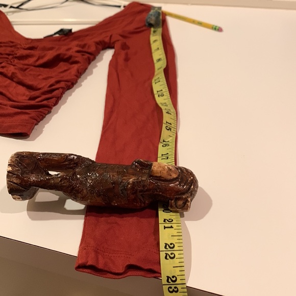 So Flattering! Rust Forever 21 Gathered Stretch Top — Small - Picture 8 of 10